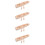 4 Sets Unfinished Wooden Boat Craft With Paddle 10