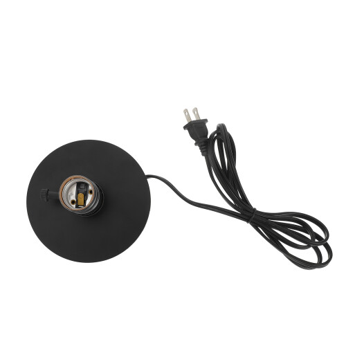 2Pièces Socle De Lampe De Table Noir En Bois Design Rétro
