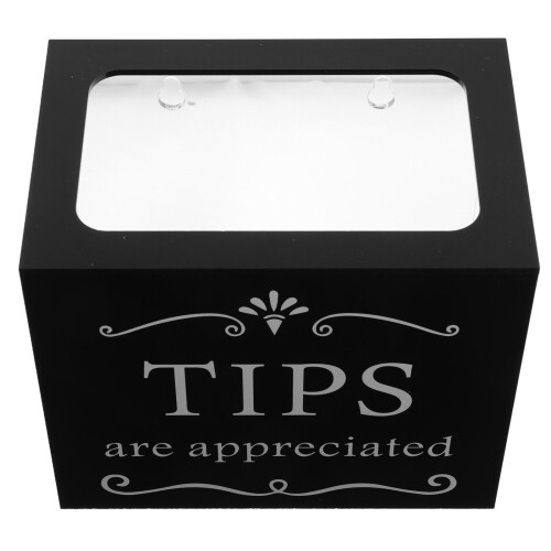 3Pcs Transparent Black Acrylic Tip Boxes for Party Tips and Donations