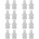 16Pcs White Plastic Water Drain Plug Adapter for Dispenser and Sink 6
