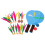 3Sets -Blue Badminton Set Wood Paddle Sponge and Duck 2