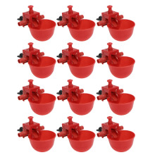 24Pcs Poultry Water Drinking Cups ABS Red Automatic Chicken Drinker
