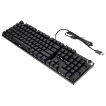 2Pcs Ergonomic Mechanical Keyboard Backlit USB Black ABS for Gaming