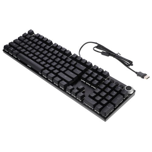 2Pcs Ergonomic Mechanical Keyboard Backlit USB Black ABS for Gaming