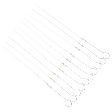 20Pcs Stainless Steel Bbq Skewers Silver Dishwasher Safe for Grill