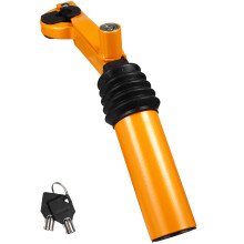 2Pcs Yellow Anti-Theft Handbrake Lock Steel Gear Car Security