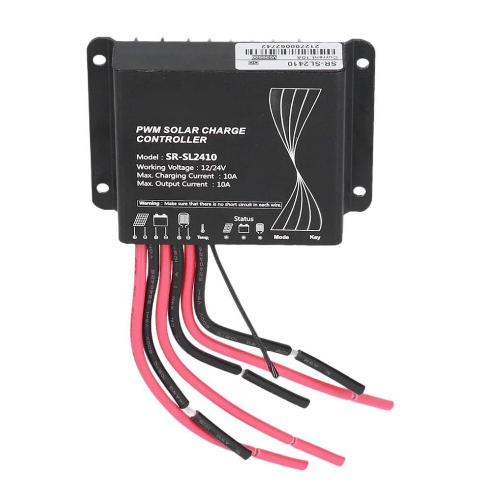10A Pwm Solar Charge Controller 12V 24V Solar Panel Regulator With Auto Voltage Detection For Rv And Camper Van 9099447406545