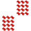 24Pcs Poultry Water Drinking Cups ABS Red Automatic Chicken Drinker 3
