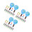 3Sets -Blue Badminton Set Wood Paddle Sponge and Duck 4