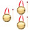 3 Sets Small Hand Held Gong With Mallet Metal Percussion Instrument 7
