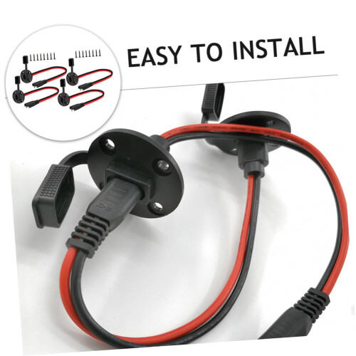 SAE Power Connector Panel Mount 4 Sets Waterproof Socket Cable for Solar Panels RV Motorcycle 1