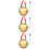 3 Sets Small Hand Held Gong With Mallet Metal Percussion Instrument 9