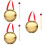 3 Sets Small Hand Held Gong With Mallet Metal Percussion Instrument 8