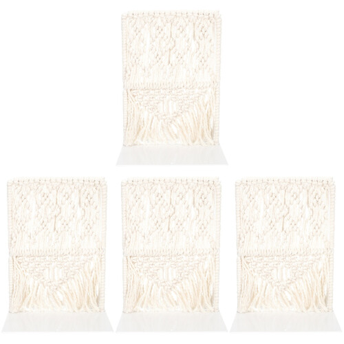 4Pcs Practical Hand-Woven Book Rack Office and Home Binder Holder 1