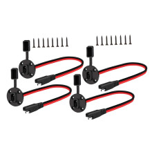 SAE Power Connector Panel Mount 4 Sets Waterproof Socket Cable for Solar Panels RV Motorcycle
