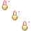 3 Sets Small Hand Held Gong With Mallet Metal Percussion Instrument 10