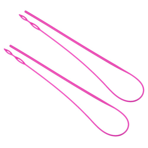 6Pcs Rope Threaders Soft Rosy Plastic Drawstring Band DIY Wearers