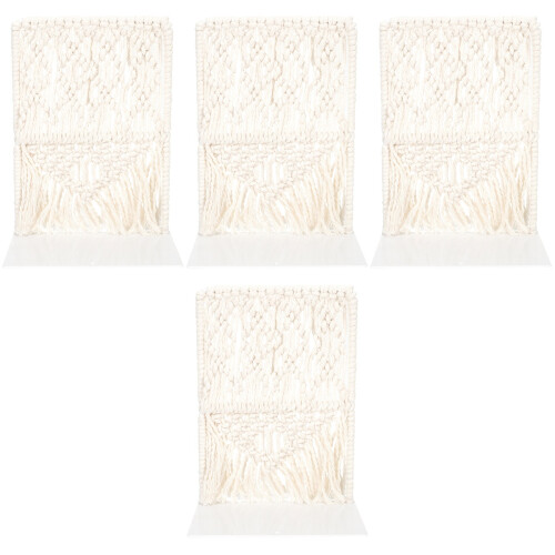 4Pcs Practical Hand-Woven Book Rack Office and Home Binder Holder 2
