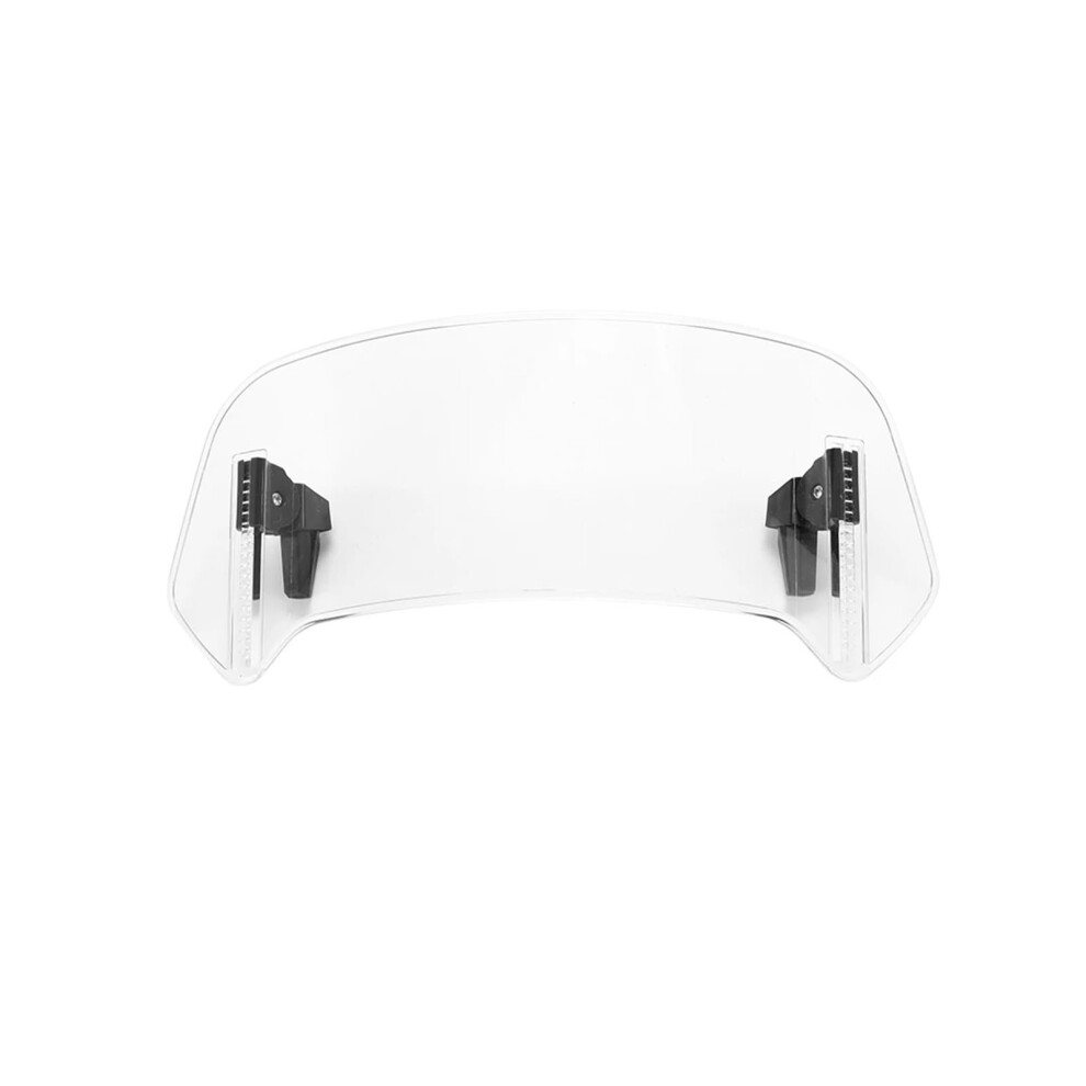 Universal Adjustable Motorcycle Windshield Extension Clampon Windscreen Spoiler Deflector Clear 9113335616271