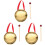 3 Sets Small Hand Held Gong With Mallet Metal Percussion Instrument 4