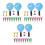 3Sets -Blue Badminton Set Wood Paddle Sponge and Duck 8