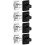 8Pcs ABS Bathroom Shower Head Holder Adjustable No-Drill Bracket 5