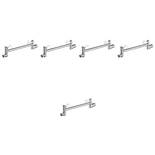 5Sets Bathroom Shower Arm Extension Adjustable Stainless Steel Silver 2