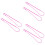6Pcs Rope Threaders Soft Rosy Plastic Drawstring Band DIY Wearers 7