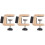 3Pcs Guitar Neck Rest Pad Brown ABS Iron for String Instruments Repair 5