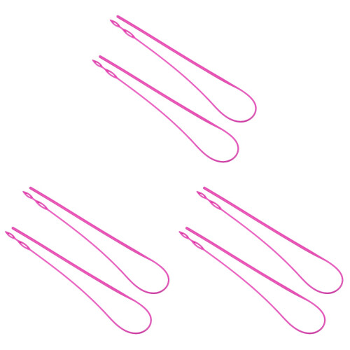 6Pcs Rope Threaders Soft Rosy Plastic Drawstring Band DIY Wearers 2