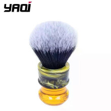 (As show, One size) 24MM Yaqi Sagrada Familia Black/White Tuxedo Synthetic Fibre Resin Handle Men Wet Shave Brushes