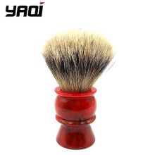 (As show, One size) Wet Shaving Brush Yaqi 24MM 100% Silvertip Badger Hair Red Resin Handle Shaving Brushes For Men