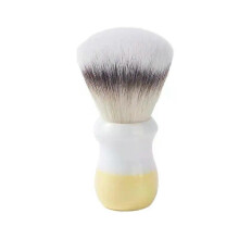 (As show, One size) YAQI NaichaMilk teaSynthetic Hair Mens Wet Shaving Brush Men Wet Shave Brushes