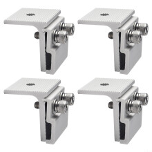 4PCS Aluminium Standing Seam Roof Clamp for Solar Panels, Non‑Penetrating Corrosion‑Resistant Mount