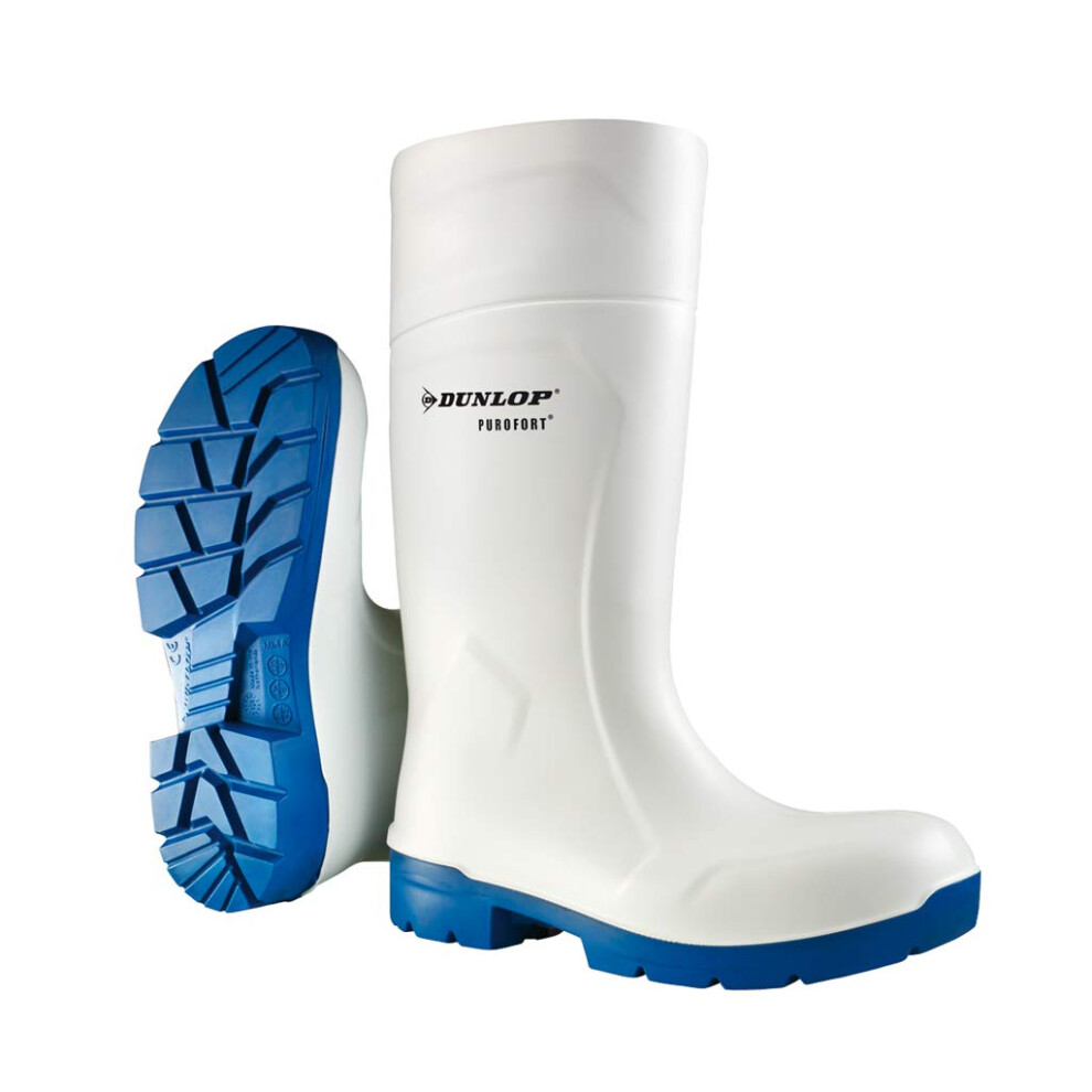 Dunlop Purofort Foodpro - Unisex Multigrip Safety Waterproof Work Boots, Antistatic And Slip-Resistant Wellies With Steel Toecap For Outdoor A White