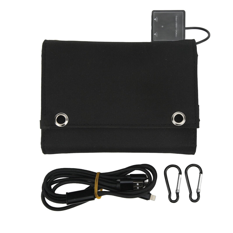 25W Portable Solar Charger With Fast Usb Charging, Foldable Efficiency Panel For Camping Hiking 9099447407283