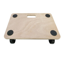 Move-It Platform Dolly With Grip Pads, Heavy-Duty Anti-Slip Transport Roller Trolley For Moving Furniture & Equipment, 180kg Load Capacity, Wooden (4