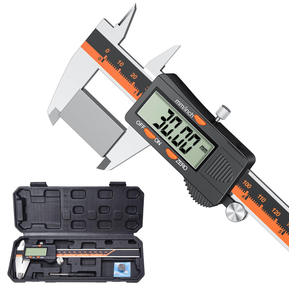 Digital Vernier Caliper, Preciva 150Mm Electronic Micrometer Calipers, Measuring Tools Gauge With Mm/Inch Conversion High Precision 74642601