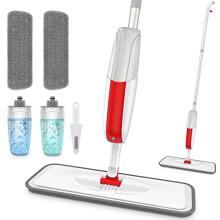 Microfibre Spray Mop for Cleaning Floors - MANGOTIME Hard Floor Mop for Laminate Wooden Floor Vinyl Tile LVT Wet Dry Flat Mop Kitchen Floor Mop with