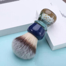 (As show, One size) Wet Shaving Brush YAQI Atlantis 24mm Synthetic Hair Mens Shaving Brush Collectibles Birthday Gift For Boyfriend
