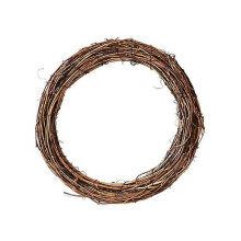 (As show, 25cm) 10/15/20/25/30/40cm DIY Round Natural Rattan Wreath Stem Branch Ring Hanging Garland Wedding Birthday Party Decor Christmas Gift