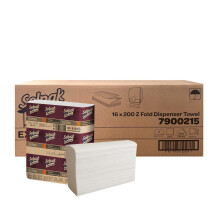 Selpak Professional Z Fold Paper Towels - 2ply Multifold Paper Hand Towels Disposable 16x200, 3200 in Total - Absorbent - Luxury Soft White Paper Tow