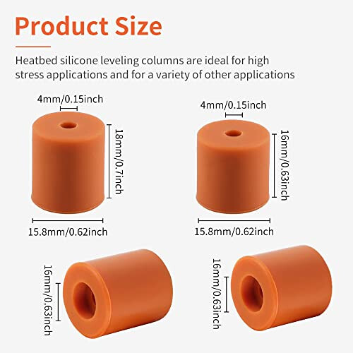 Creality Official Silicone Leveling Column Ender 3 Silicone Solid Bed Mounts Original Stable Hotbed Heat-Resistant Silicone Buffer, 3D Printer Heatbe 1