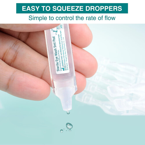 General Medi Eye Wash - Sterile Saline Solution 5ml/0.9% (Pack of 40) 2