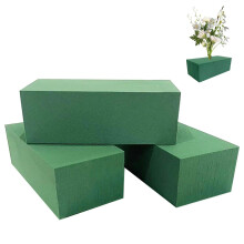Flower Foam Long 3 Pcs, Artificial Plant Foam Sponge Block, Wet & Dry Flower Foams, Artificial Plant Dry Florist Foams for Flowers, Weddings, Indoor