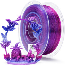 ZIRO Multicolor Gradient 3D Printer Filament, Fast Gradient Twinkle PLA 1.75mm, Translucent Multicolor 3D Filament, Fit Most 3D Printers, 1KG Spool,