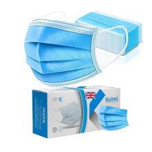 firmsafeT Premium Disposable Face Masks 100 Pack, Blue, 3-Ply Type IIR General Use Masks with Elastic Ear Loops, Breathable Triple Layer Protection f
