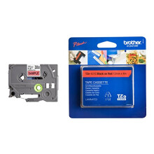 Brother TZe-431S Labelling Tape Cassette, Black on Red, 12 mm (W) x 4 m (L), Laminated, Brother Genuine Supplies