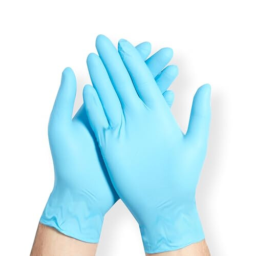 Blue Dot Medium Powder Free Nitrile Gloves (1 Pair) 2
