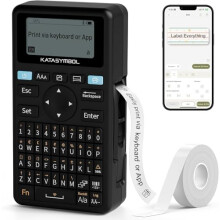 SUPVAN E11 Bluetooth Label Maker, Support Keyboard & App with 40 Fonts and 450+ Icons, Rechargeable Inkless Labeler for Home, Kitchen, Office, School